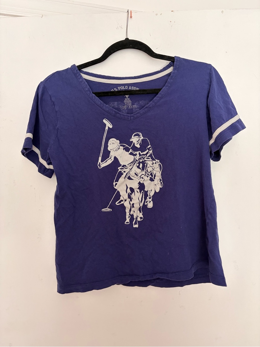 U.S. Polo Assn. Navy V-Neck Logo Tee